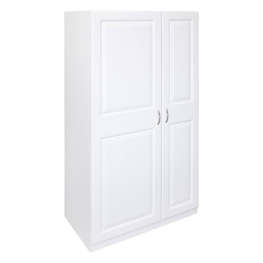 Home Products 221537 Multi-Purpose Wardrobe Tall Cabinet, White, Size: 38.5 In W X 70.375 In H X 20.75 In D