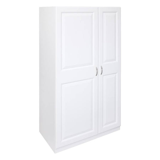 Home Products 221537 Multi-Purpose Wardrobe Tall Cabinet, White, Size: 38.5 In W X 70.375 In H X 20.75 In D