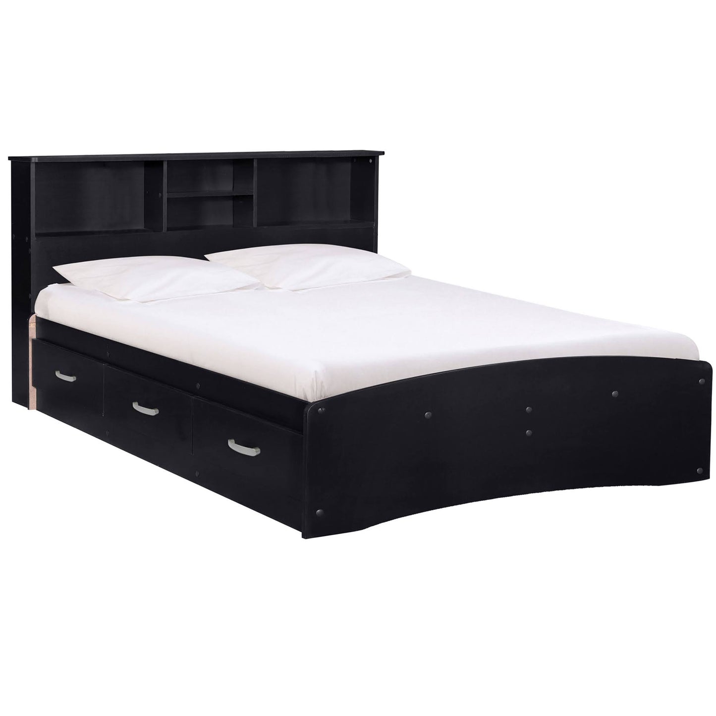 Home Products California Wooden Full Captains Bed In Black