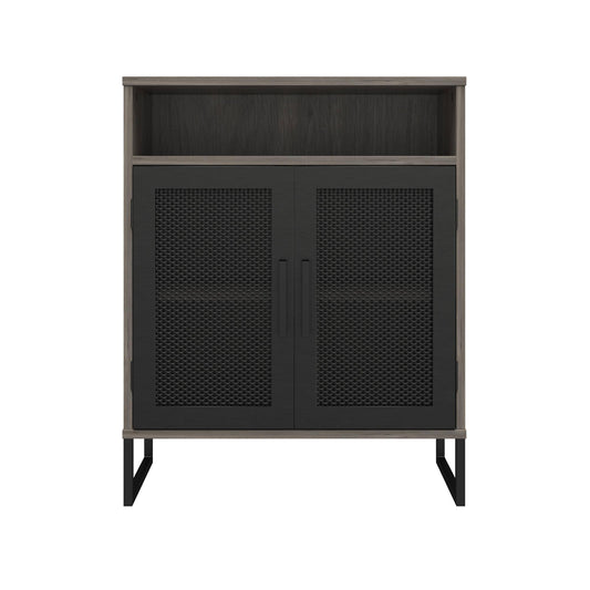 Home Purdue Storage Cabinet Gray Oak