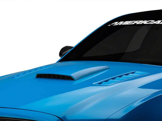 Hood Scoop; Unpainted Compatible With 514 Mustang Gt, V6