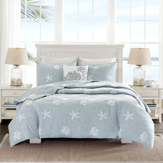 House Seaside 4 Piece Coverlet Set Full/Queen