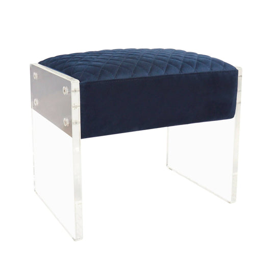Home Tribecca Collection Velvet Stool, Size: One Size