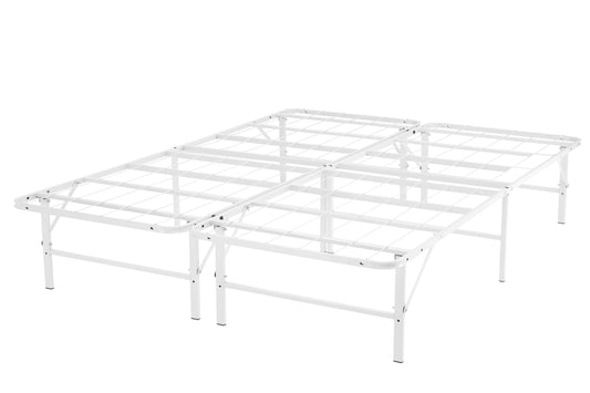 Home Idealbase 14" Platform Metal Bed Frame - Mattress Foundation Ű Box Spring Replacement;White;Twin
