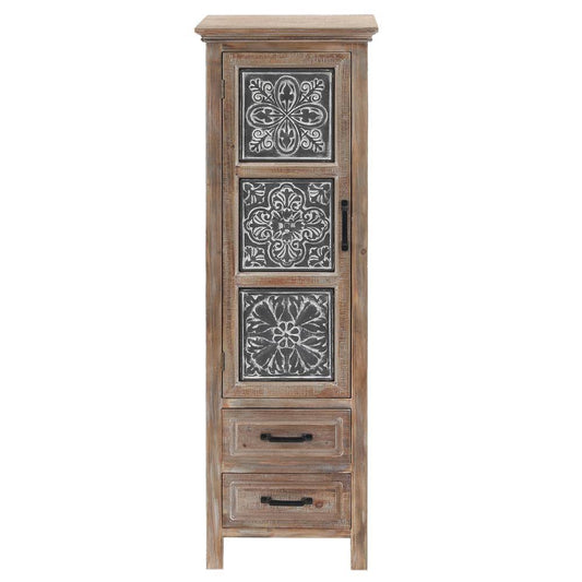 Home Metal And Wood Tall Tower Cabinet Whif755