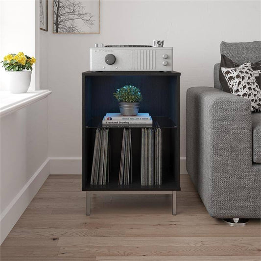 Home Lumina Turntable Stand (Black Oak)