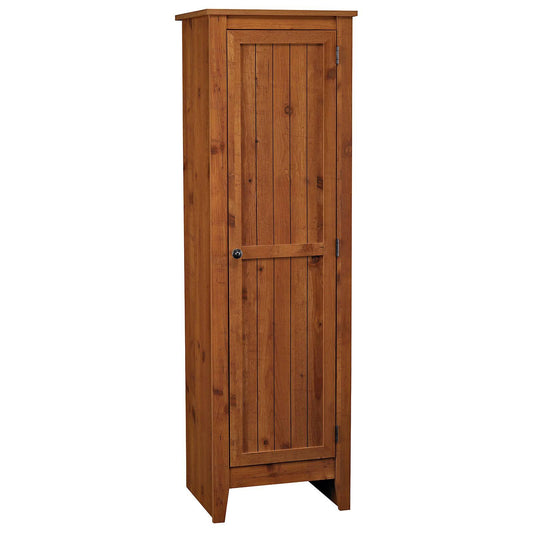 Home Milford Single Door Storage Pantry Cabinet, Brown