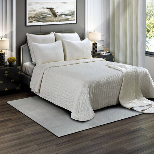 Home Velvet Quilt Set - Seafoam - Full - Queen