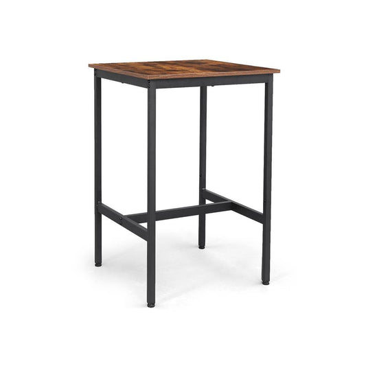 High Top Bar Table, Rustic Brown+Black