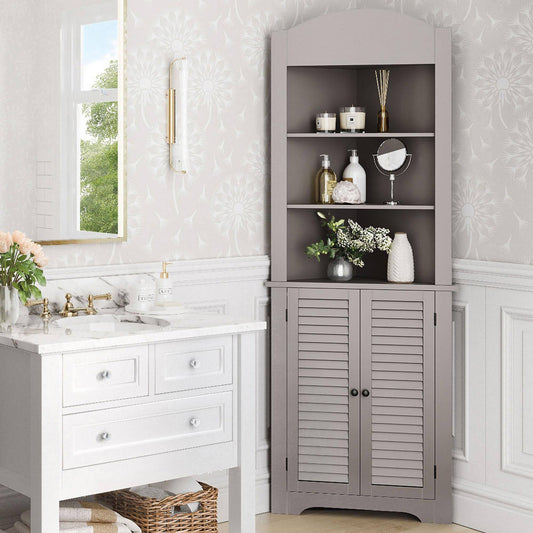 Home Ellsworth Tall Corner Cabinet - Taupe