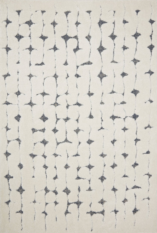 Ii Hagen Hag-04 White Navy Rug - 6 Ft 7 In X 9 Ft 2 In