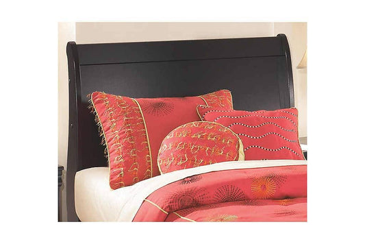 Huey Vineyard Black Twin Sleigh Headboard