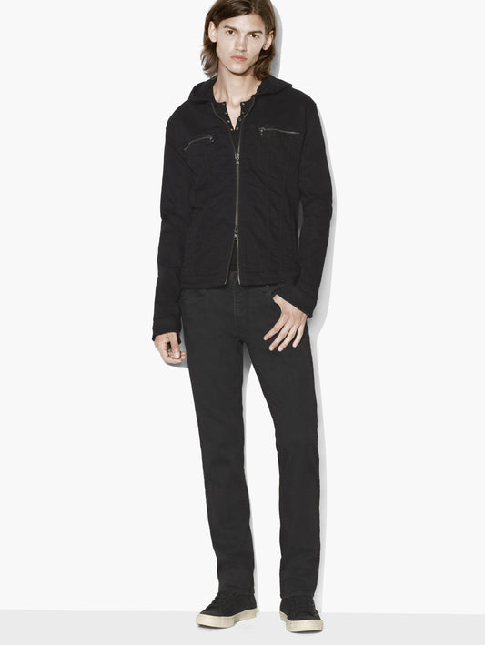 Hooded Jean Jacket - Black