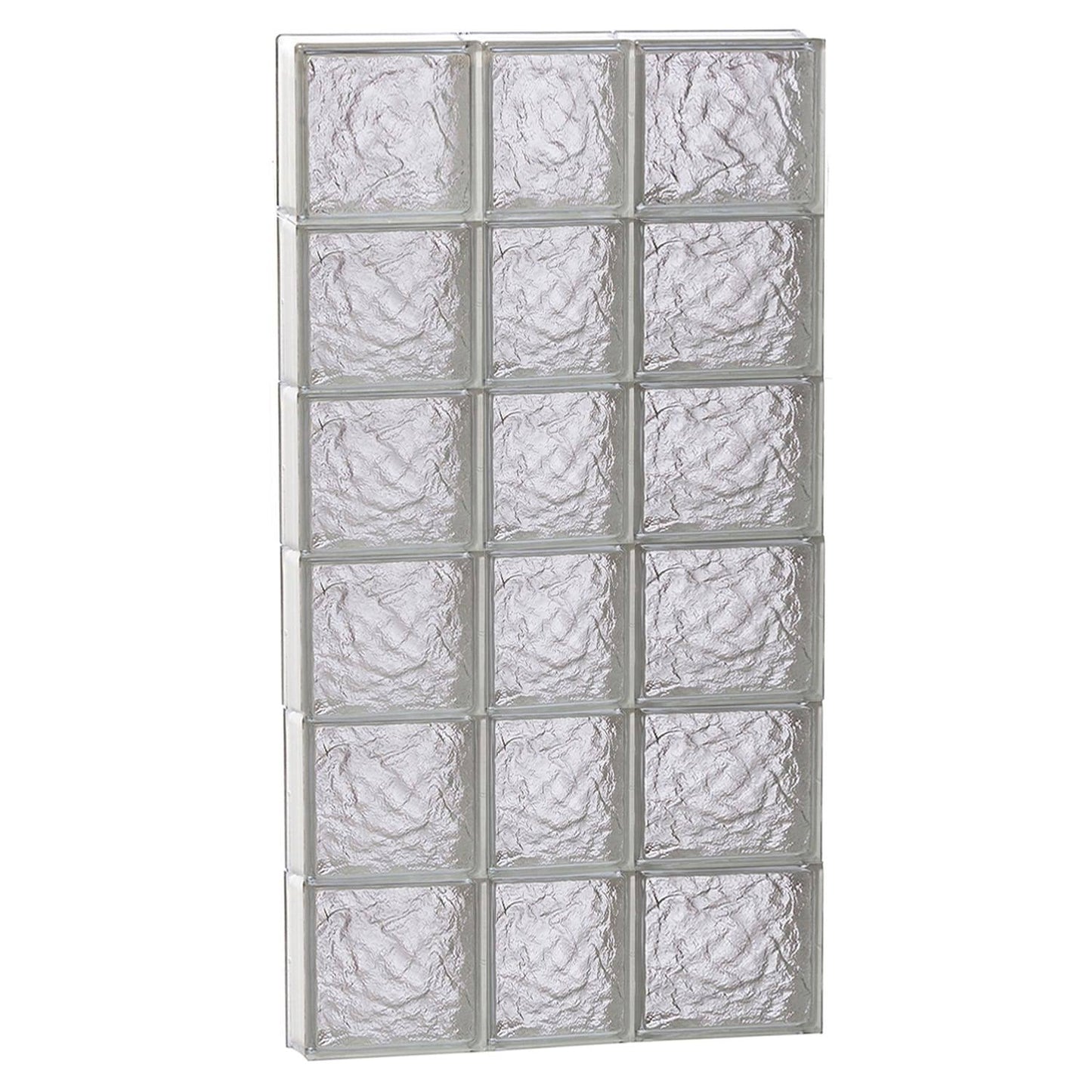 Ice Glass 31-In X 13.5-In Frameless Replacement Glass Block Window In Clear | D3214is