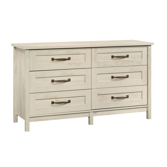 Homes & Gardens Modern Farmhouse 6 - Drawer Dresser, Rustic White Finish