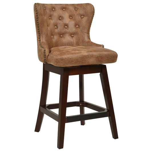 Holmes Counter Height Stool In Tan Brown In Walnut, Wood, 23" | Nebraska Furniture Mart