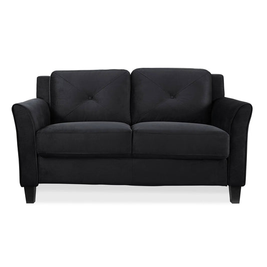 Highland Loveseat With Curved Arms, Black - Cchrfks2m26bkva