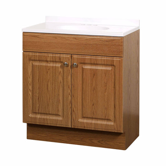 Home Rbc30kk Raied Panel Door Vanity Combo Oak