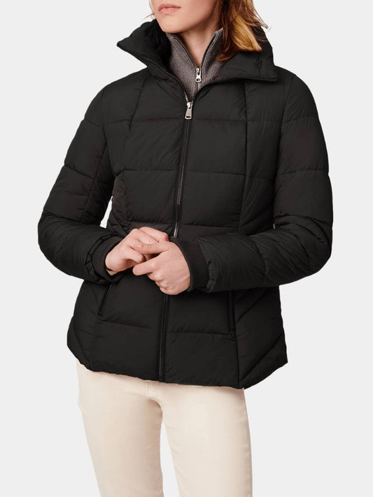Hooded Quilted Puffer - Black
