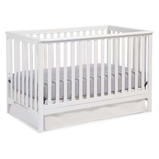 Hillcrest Fixed Side Convertible Crib-White