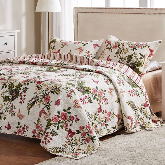 Home Butterflies Twin Quilt Set