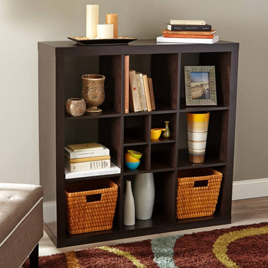 Homes & Gardens 9-Cube Storage Organizer, Rustic Gray