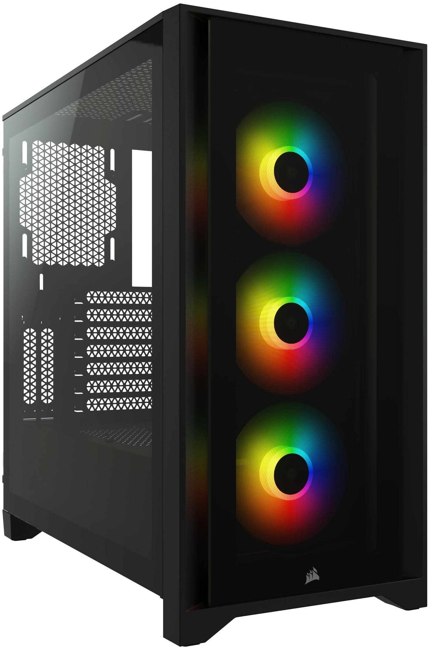 Icue 4000x Rgb Tempered Glass Mid Tower Black Atx Case