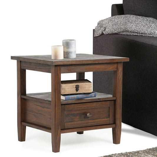 Hill Platt End Table With Storage Color: Light Golden Brown