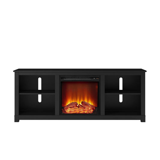Home Edgewood Tv Console With Fireplace For Tvs Up To 60", Black