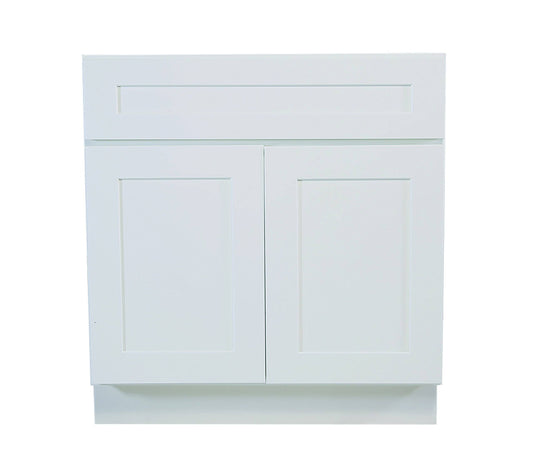 House 561480 Brookings 33-Inch Sink Base Cabinet, White Shaker
