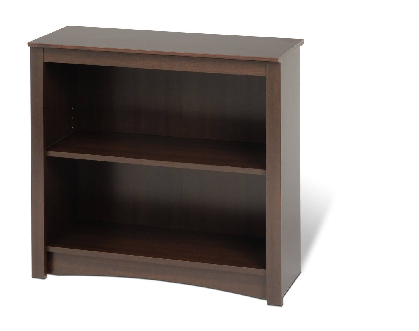 Home Office 2-Shelf Standard Bookcase White