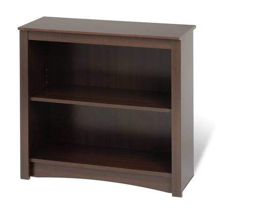 Home Office 2-Shelf Standard Bookcase White