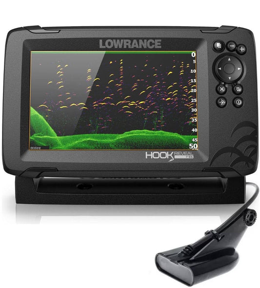 Hook Reveal 7 Splitshot - 7-Inch Fish Finder With Splitshot Transducer, Preloaded C-Map Us Inland Mapping