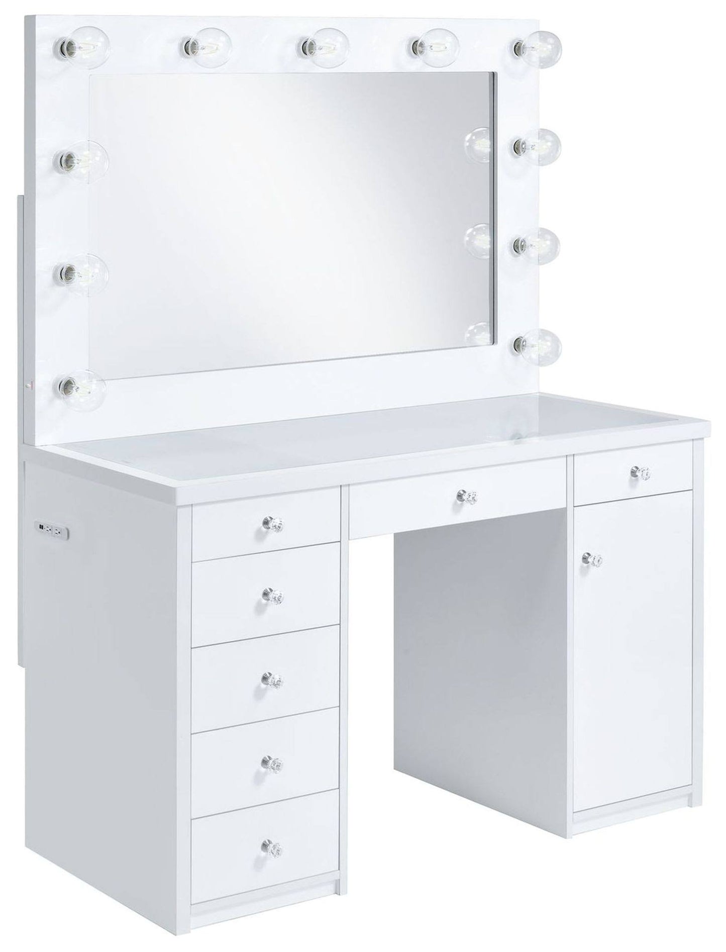 House Furnishings Adeline 2pc Vanity Set In White