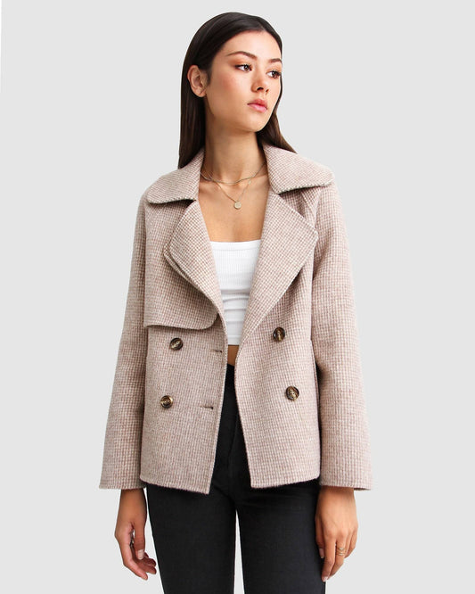 I'm Yours Wool Blend Peacoat - Blush