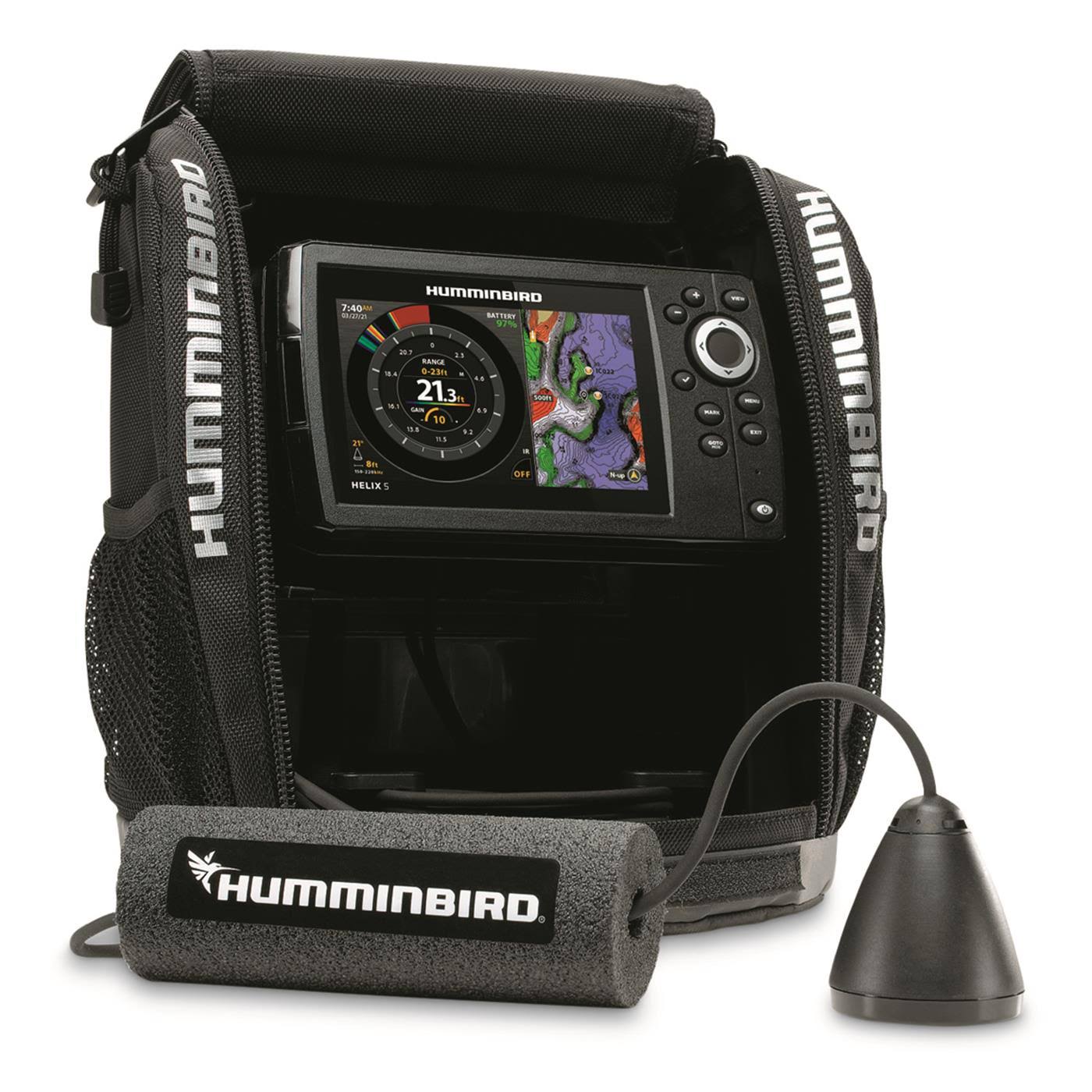 Ice Helix 5 Chirp Gps G3 Sonar Combo Fishfinder, Dual Spectrum, Transducer Included -411730-1