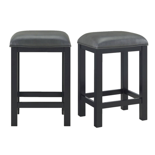 House Furnishings Colton Counter Stoolsl In Grey - Set Of 2
