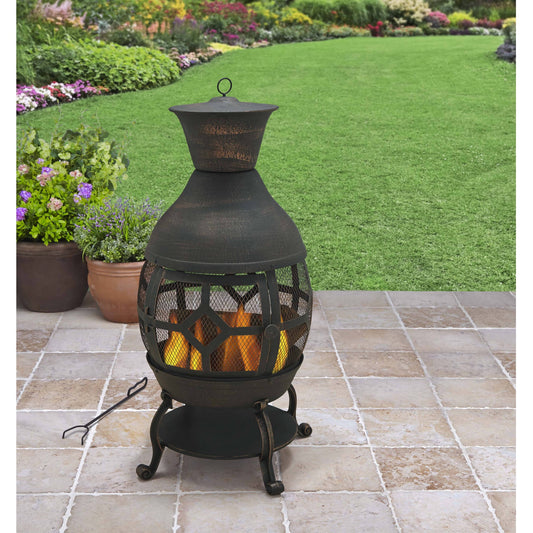 Homes And Gardens Cast Iron Chiminea Antique Bronze