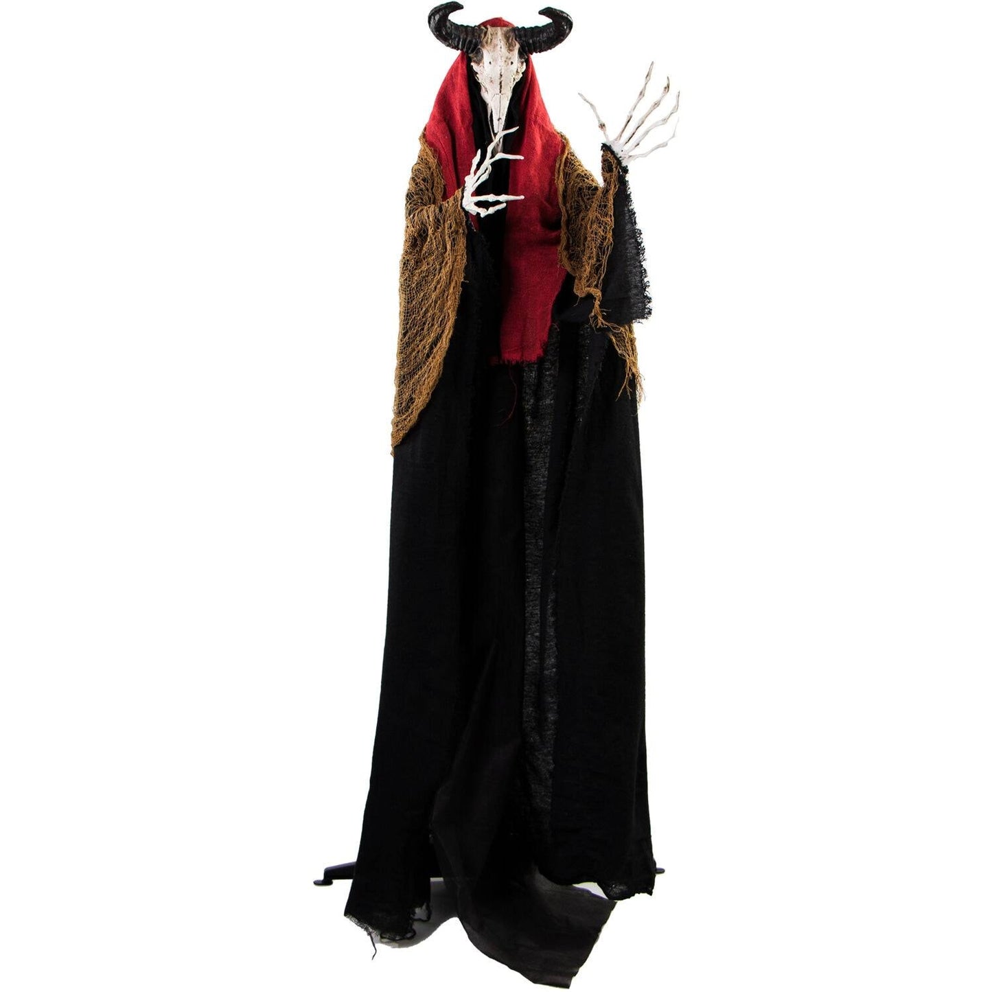 Hill Farm 5-Ft. Ramsey The Goat Man With Glowing Red Eyes, Indoor Or Covered Outdoor Halloween Decoration, Battery Operated