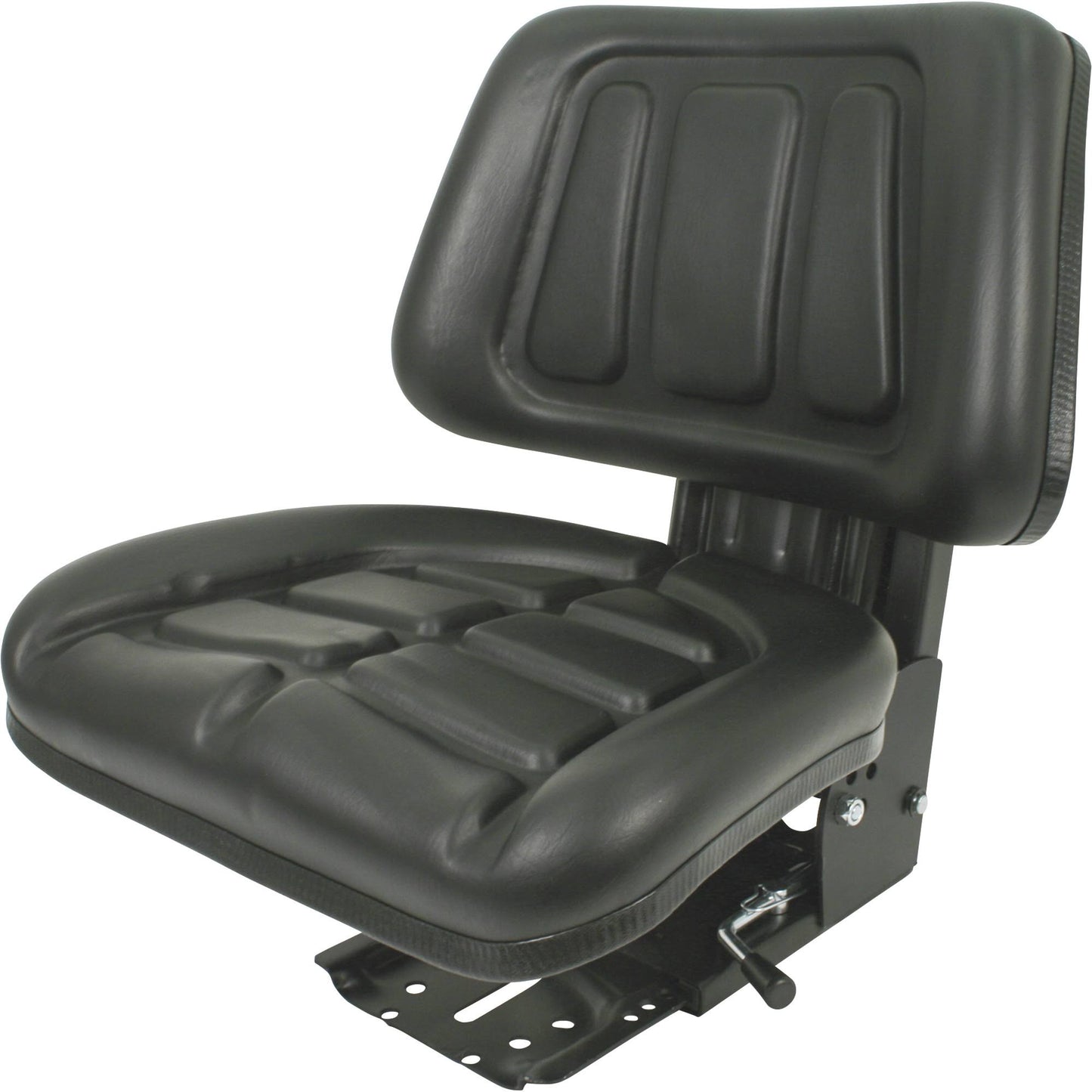 I Suspension Tractor Seat With Trapezoid Backrest - Black, Model T333bl