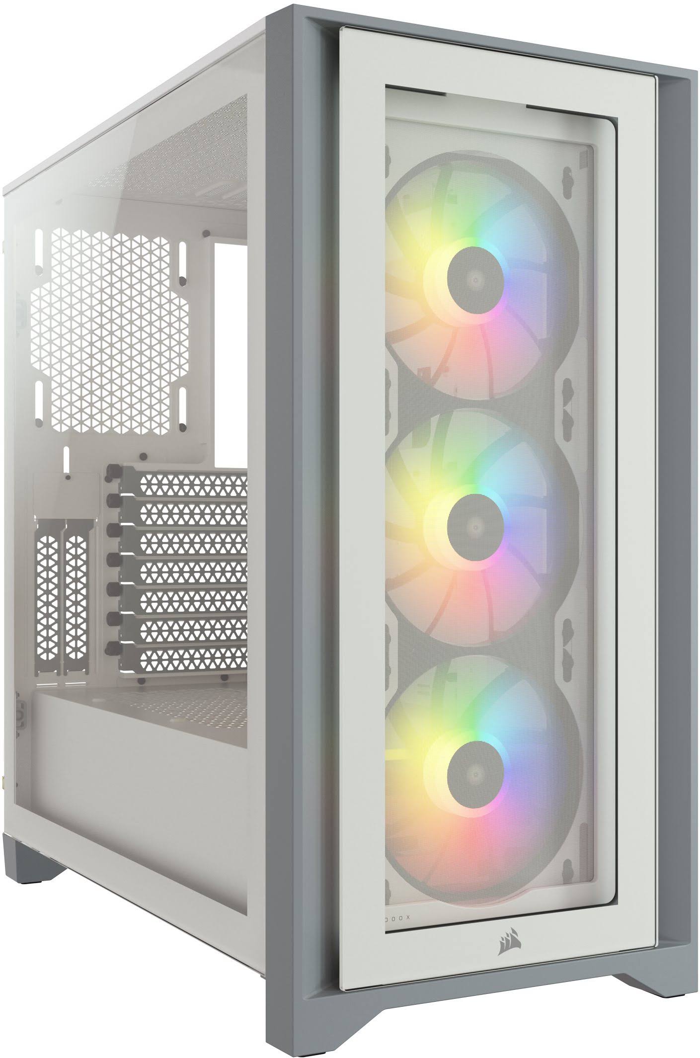 Icue 4000x Rgb Tempered Glass Mid-Tower Atx Case - White.