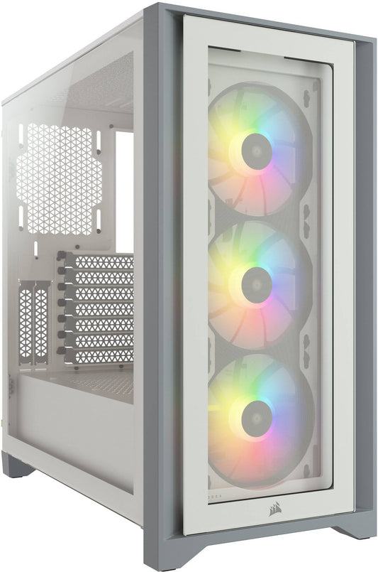 Icue 4000x Rgb Tempered Glass Mid-Tower Atx Case - White.