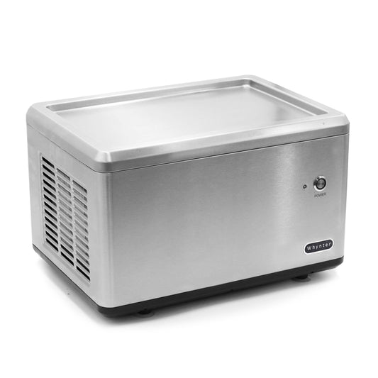 Icr-300ss Portable Instant Ice Cream Maker Frozen Pan Roller In Stainless Steel
