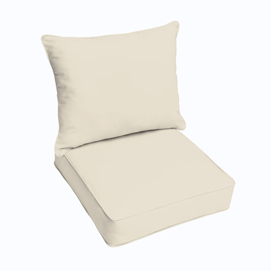 Hollow Hasani Ivory Indoor/ Outdoor Corded Chair Cushion And Pillow Set, Beige