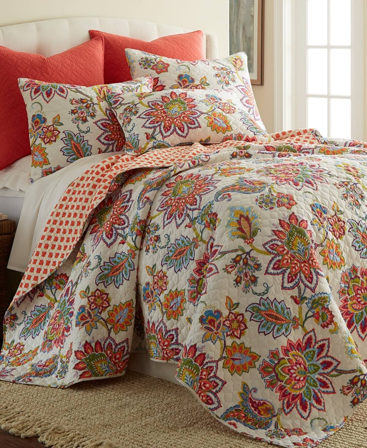 Home Palladium Reversible Quilt Set, Grey, King
