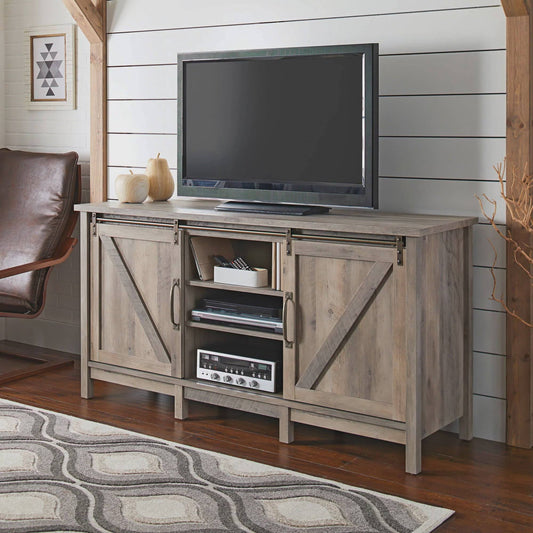 Homes & Gardens Modern Farmhouse Tv Stand, Weathered Gray