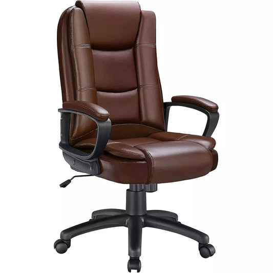 High Back Heavy Duty Executive Leather Office Chair White By home