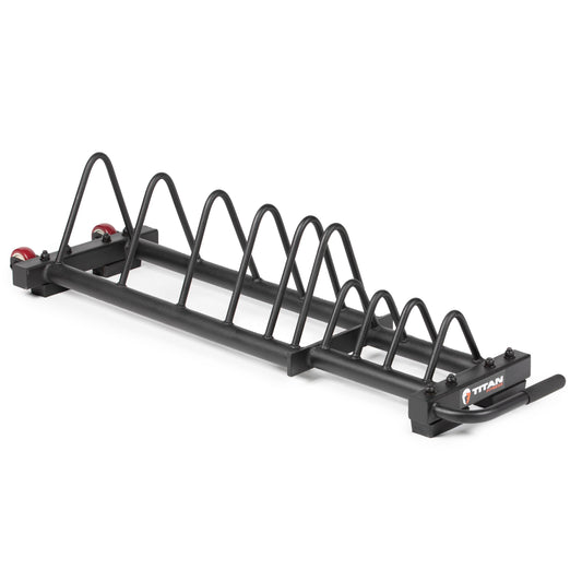 Horizontal Weight Plate Storage W/ Wheels Bumper Rack