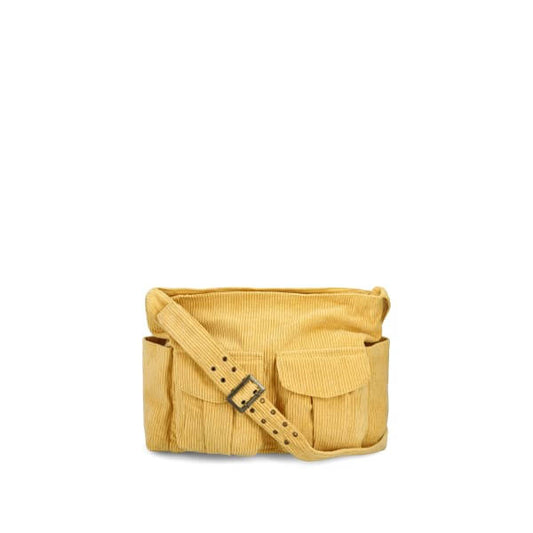 Honeybee Cord Hobo Bag, Gold, Cotton