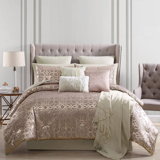 Home Shea 10 Piece Queen Blush Comforter Set 84101